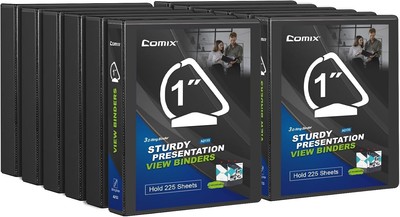 Customizable 1 Inch Slant D-Ring Binders - 12 Pack with Easy Open Design