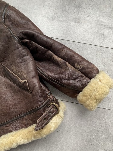 Vintage Type B-3 Flight Equipment New York U.S. Army Air Force Shearling Coat L - Picture 10 of 22