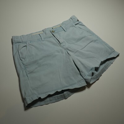 Pilcro & The Letterpress Shorts Womens 28 Light Blue Cotton Twill Flexible 6.5''