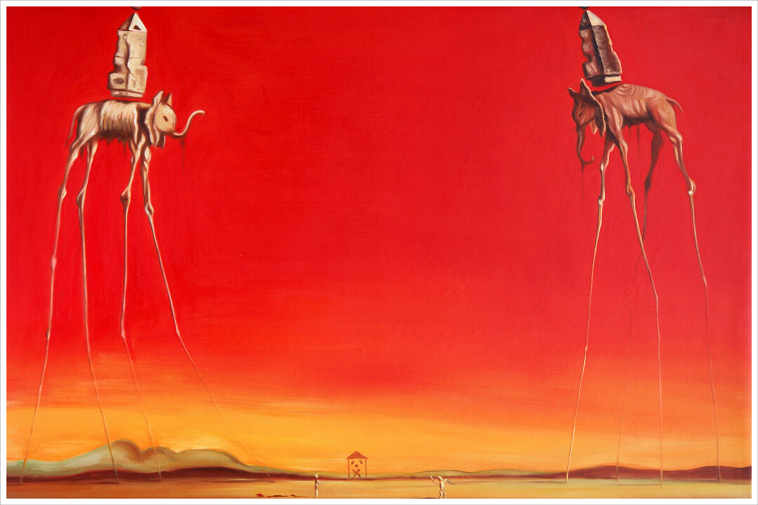 Salvador Dali Les Elephants Long Legs Desire Art Wall Room Poster