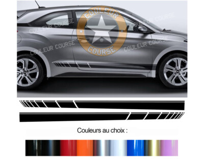 2 X UNTERBODENSTREIFEN FÜR HYUNDAI i20 WRC DEKO TÜR STICKER BD573N-60