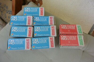 7 x ORWO Color NC-19 Roll Film 120 And 2 x ORWO Chrom UT 19, US DUTIES INCLUDED