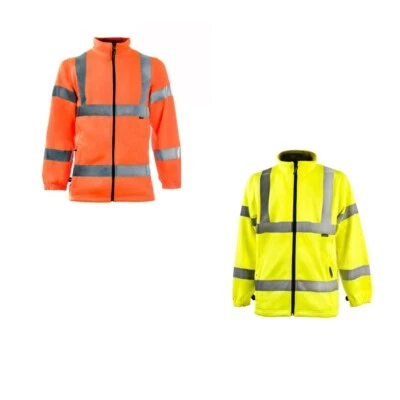 STEP AHEAD Hi Vis viz Full Zip Fleece Visibility Jacket High Viz Work-Wear