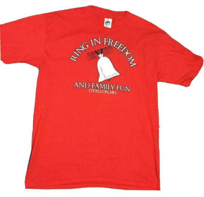 Vintage July 4th T Shirt Freedom and Family Fun 1988 O'Fallon Missouri Miller XL