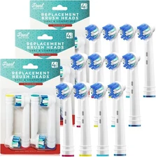 Replacement Electric Toothbrush Heads Compatible w/ Oral B Floss Action 12 Pack
