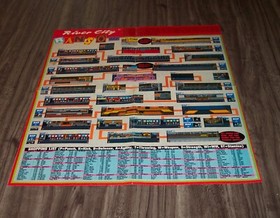 Vintage 80's DYNOWARZ NES NINTENDO POWER POSTER River City Ransom 19 3/4" X 16"