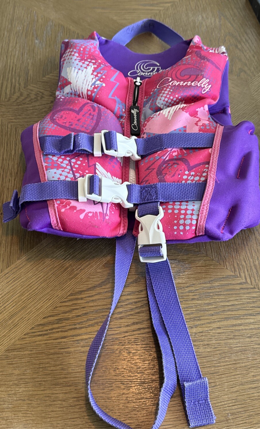 Chaleco salvavidas Connelly rosa púrpura aprobado por la USCG niño 30-50 libras