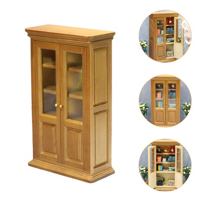 Miniature Cabinet Model Micro Scene Bookcase Miniature Storage Display