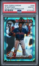 2024 Topps Chrome J.P. Martinez #294 AQUA LAVA REFRACTOR /199 GEM MT PSA 10
