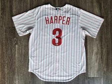 Bryce Harper Signed Phillies Nike Authentic Baseball Jersey (Luke 1:37) Beckett 