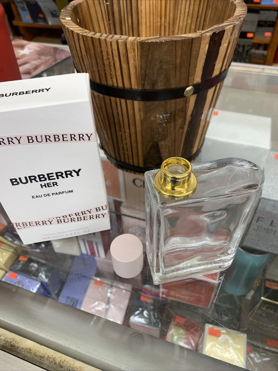 EMPTY BOTTLE” BURBERRY HER By Burberry 3.3 OZ No Spray Top