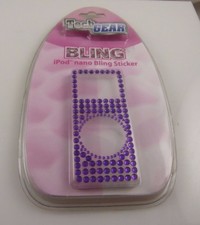 Bling for iPod nano bling sticker Tech gear Purple crystals