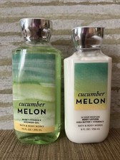 Bath  Body Works Body Wash Lotion Set Cucumber Melon NEW