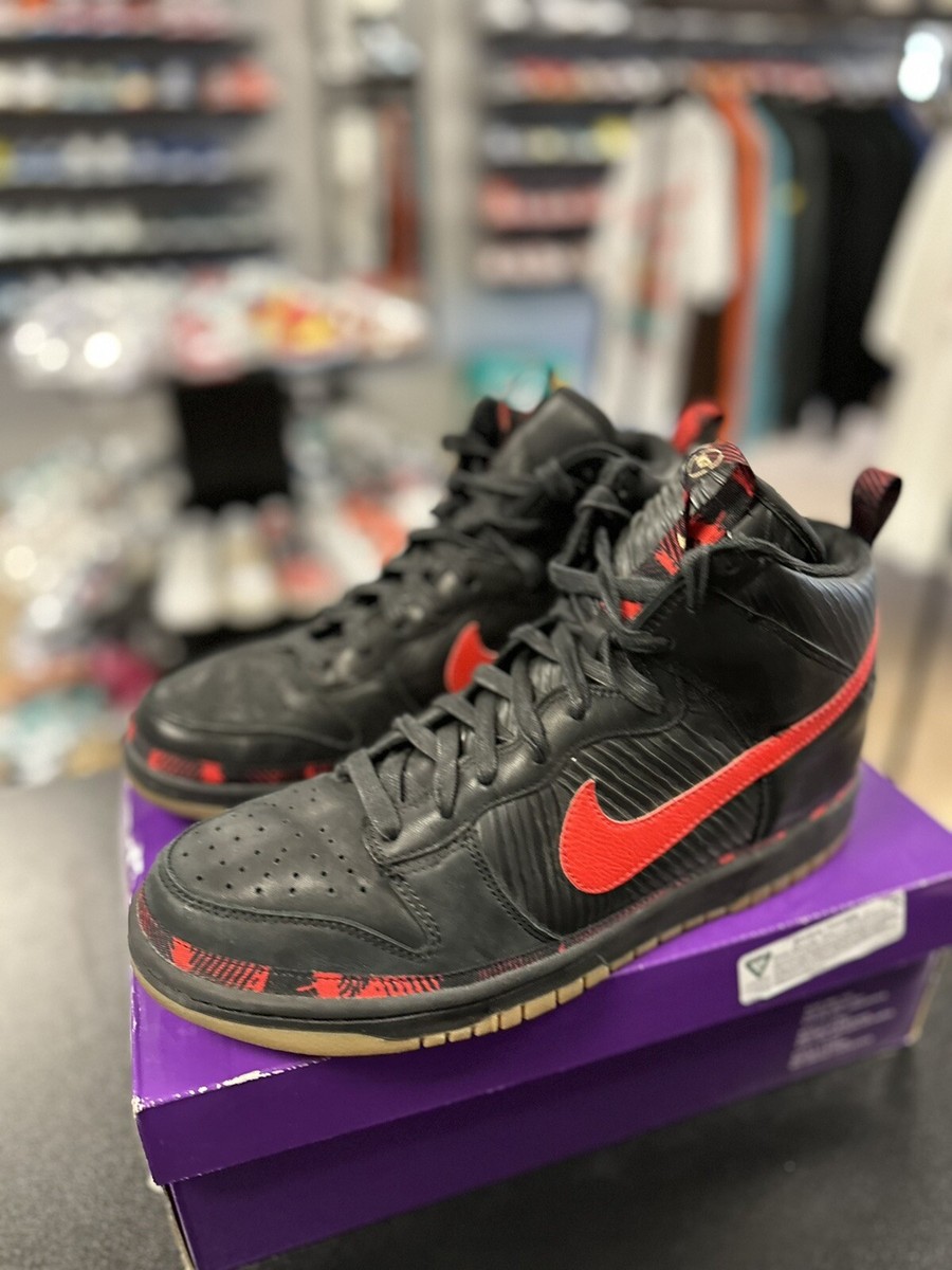 Size 11 - Nike Dunk Hi N7 Mens Shoes Black Red Gum AA1126-001 100