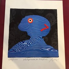 Enrico Baj  Bolaffi Arte fotolitografia a colori certificato