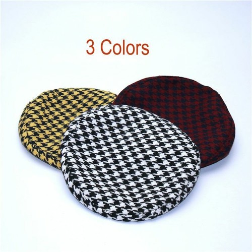 Winter Plaid Beret Hats Women French Beret Female Autumn Hat Luxury Painter Caps - Picture 12 of 13