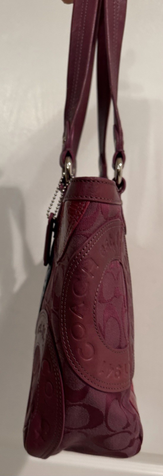 Coach E/W Circle Patchwork Zip  Shoulder Tote Bag… - image 5