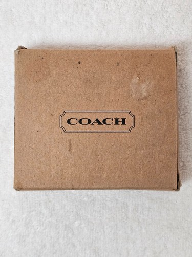 Vintage Coach Water Buffalo Leather Bifold Wallet NIB w/ Box Black USA - Picture 2 of 13