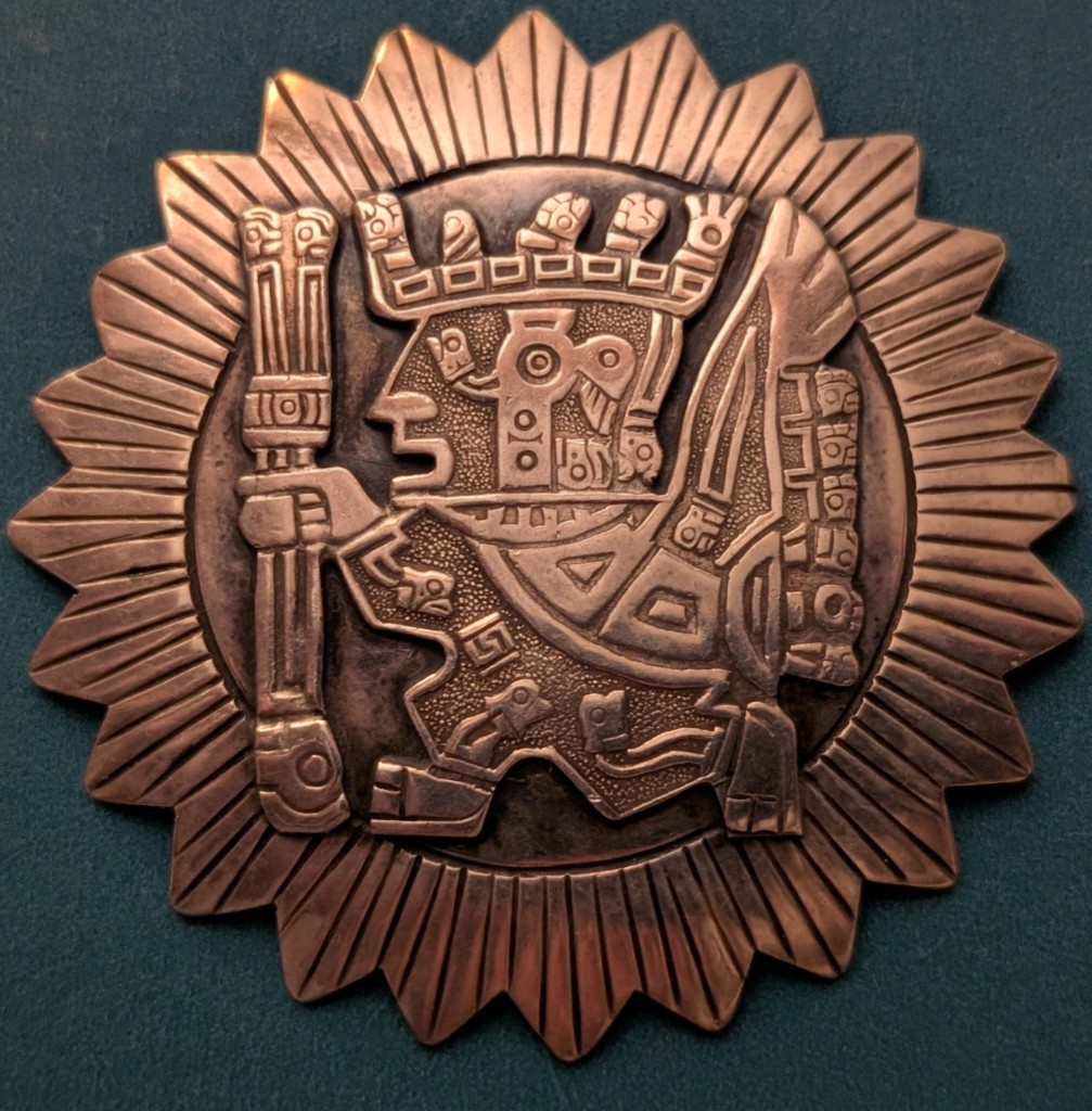 PERUVIAN INCA SOLID HEAVY 925 STERLING SILVER  PE… - image 4