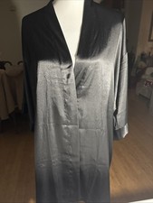 Victoria's Secret Black Satin Robe - Size M/L
