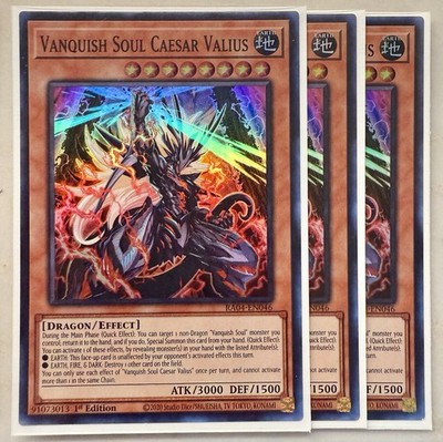 3x Vanquish Soul Caesar Valius 1st Edition Super Rare RA04-EN046 Yu-Gi-Oh!
