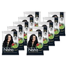 Nisha Black Hair Color Dye 10gm Natural Black Color Hair Henna pack of 10 