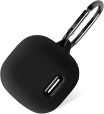 Silicone Case for Anker Soundcore Liberty 4 NC, Protective Cover with Carabiner