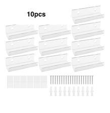 10pcs 4 Clear Acrylic Vinyl Album Wall Shelf Mounts With Mounting Hardware