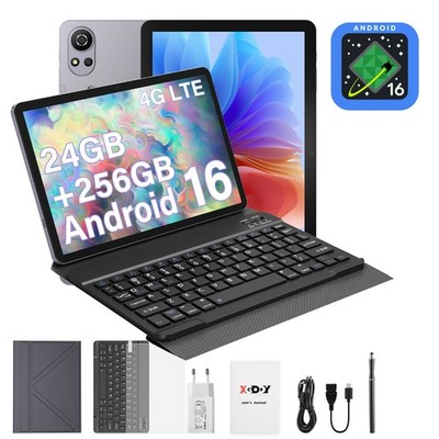 XGODY N05PRO Android 16 10.1Zoll Tablet 24GB+256GB 8000mAh WiFi 5 Gemini AI BT 5