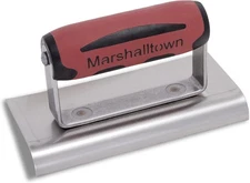 MARSHALLTOWN Curved Concrete Edger, 6 X 3 Stainless Steel Blade, 1/2 Lip X 3/8 R
