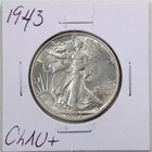 1943 50C Walking Liberty Half Dollar in Choice AU+ Condition #5573