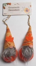 New Set of 2 Gnome Fall Ornaments