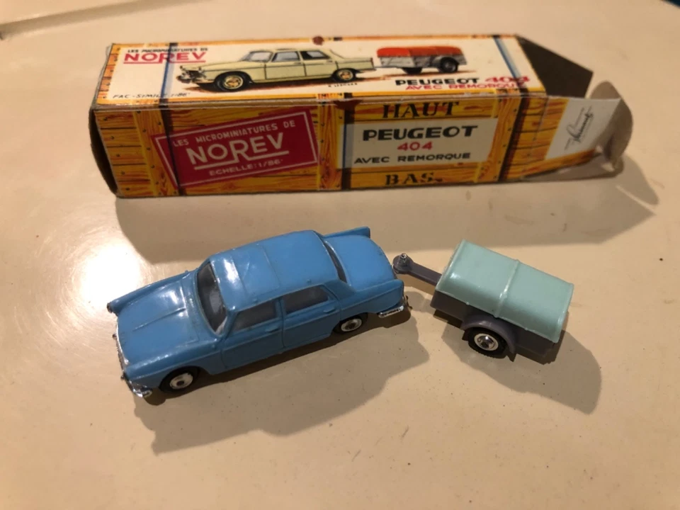 Micro Norev peugeot 404 ..remorque - Photo 2/3