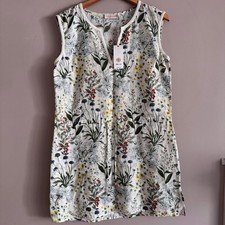 Tory Burch Botanical Print Tomino Dress Linen Coverup Size Medium $325 New
