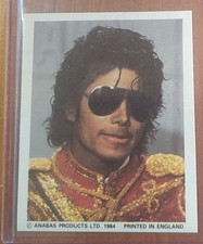 1984 ANABAS MICHAEL JACKSON STICKER - RARE MINTY MADE IN ENGLAND GLASSES