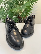 PRADA Dress shoes Brushed Leather Black Derby Loafers DNC713  Size 39.5 | US 9
