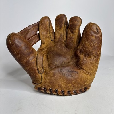 Vtg 1940s Baseball Glove Chrome max Split Finger Mitt Paul DIzzy Trout Rare