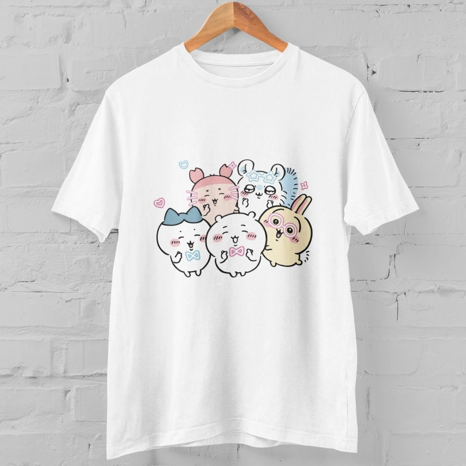 Chiikawa Couple Outfit Kawaii Cartoon Graphic Tee Japanese Anime Lovers Shirt - Image 4 of 4