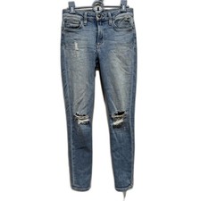 Joe's Jeans Women sz 26 Icon Mid Rise Skinny Ankle Denim Light Wash Distressed