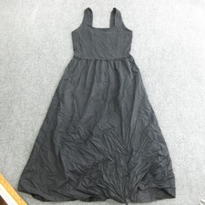 Everlane Dress Womens Medium Black Supima Cotton Square Neck Maxi Sundress
