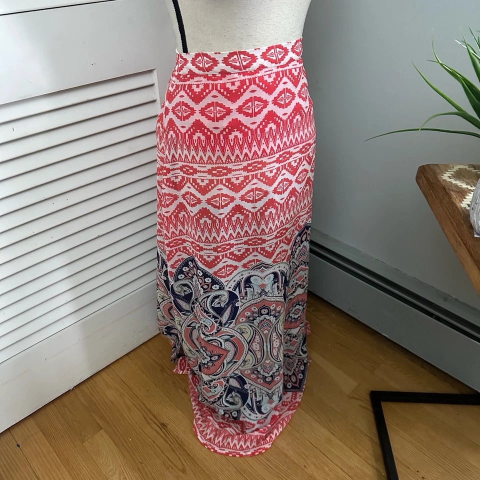 DEREK HEART Mujer Falda Mediana Maxi Colorida Retro Y2K Boho Grunge Hada Verano Foto 3 de 4