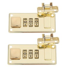2 Pcs 3 Digit Keyless Combination Lock Briefcase Bag Locks Travel Latch