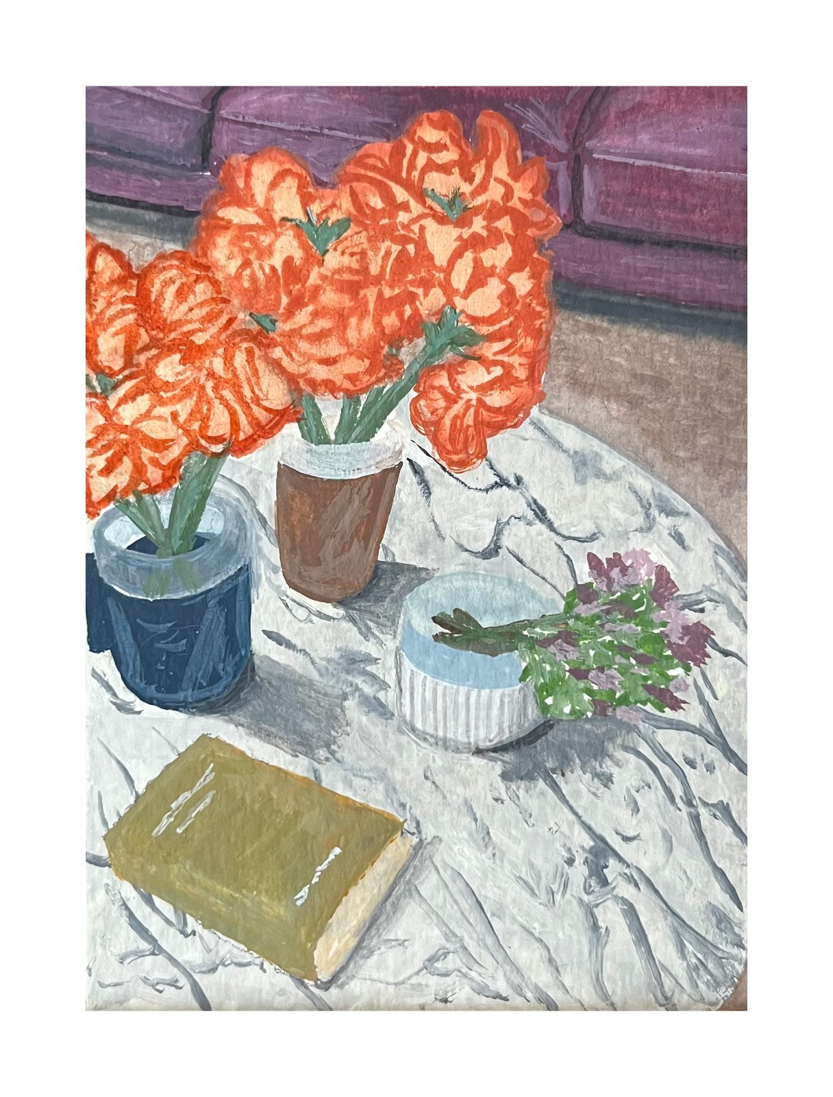 Original ACEO Watercolor Painting – Milan Interior Still Life
