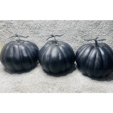 3pcs Artificial Foam Pumpkin Simulation Props Halloween Decorations Party Black