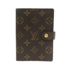 Auth LOUIS VUITTON Agenda/Note Cover Brown Monogram canvas R20005 h32366j