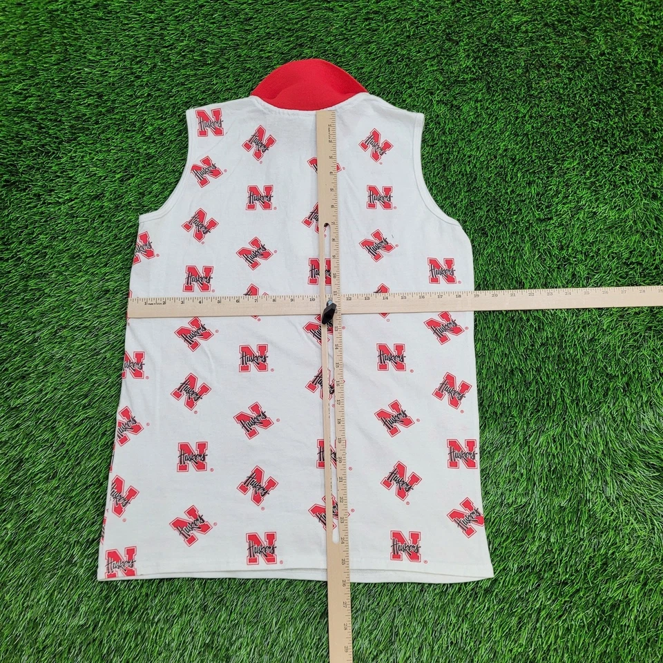 Vintage 80s Nebraska-Cornhuskers Polo Shirt Womens M 19x26 USA - Image 2 of 4