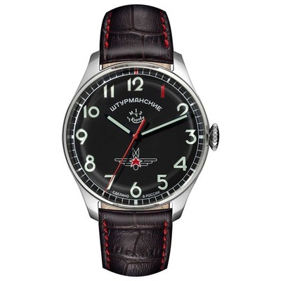 Sturmanskie Gagarin Automatic Leather Strap Vintage Men s Watch 40 mm