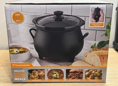 *NEW - IN HAND* Toastmaster 4 QT Black Cauldron Slow Cooker Crock Pot Halloween
