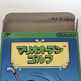 Mario Open Golf Nintendo Famicom NES 1991 CIB Box Manual Japan import