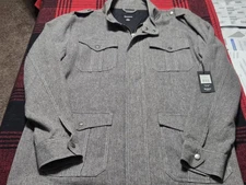 NWT Brixton Debaser Men's Xxl Grey&Blk Jacket
